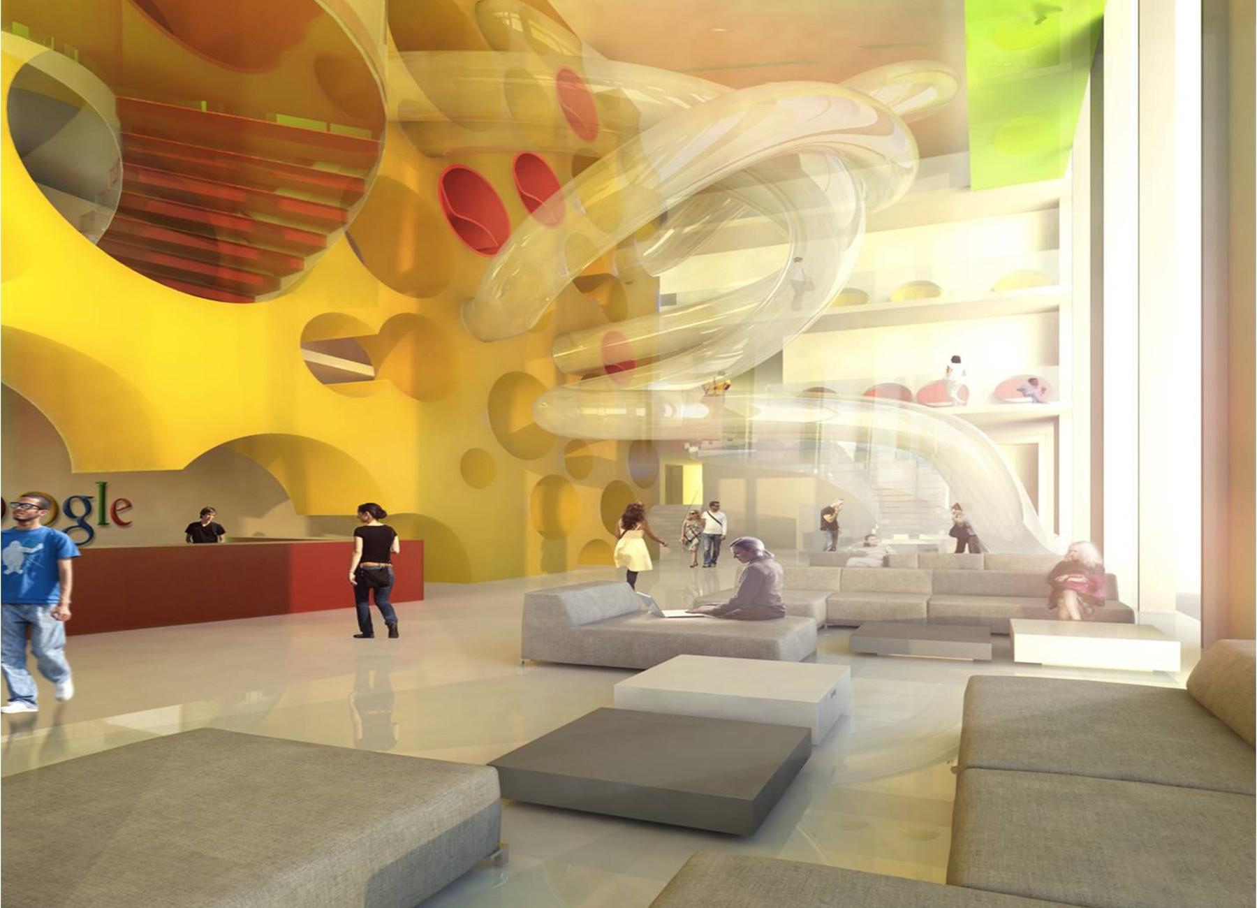 Google office campus masterplan foyer concept